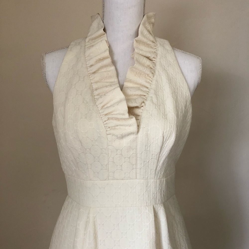 Taylor Ruffle Neckline Dress - Picture 2 of 6